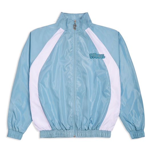 Vfour Ldn Blue Windbreaker Jacket — S — Front View