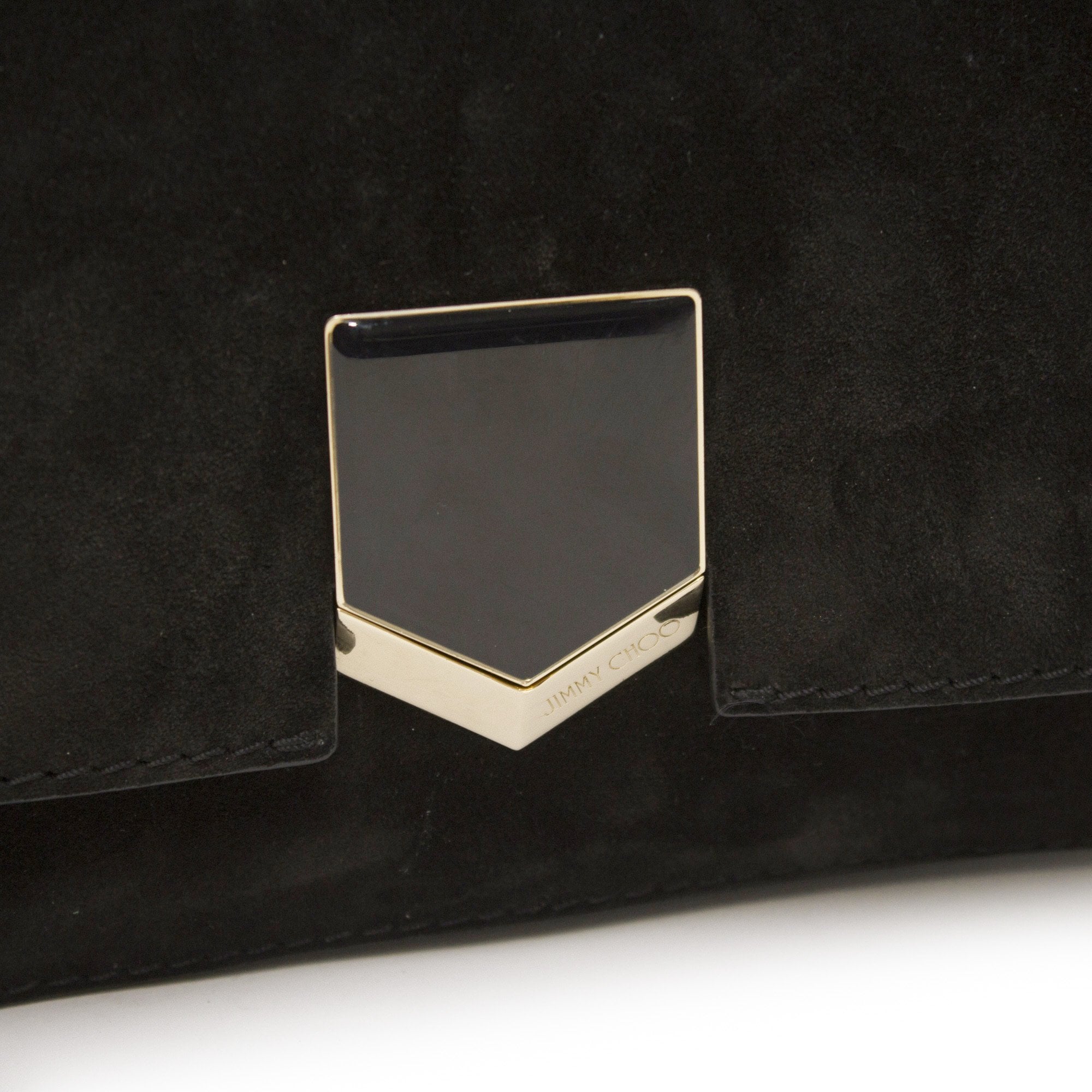 Jimmy Choo Cross Body Lockett  in Black, Suede — Alternate View 9