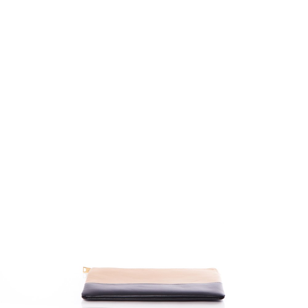 Celine Clutch Zip Pouch in Cream, Box Calfskin — Alternate View 11