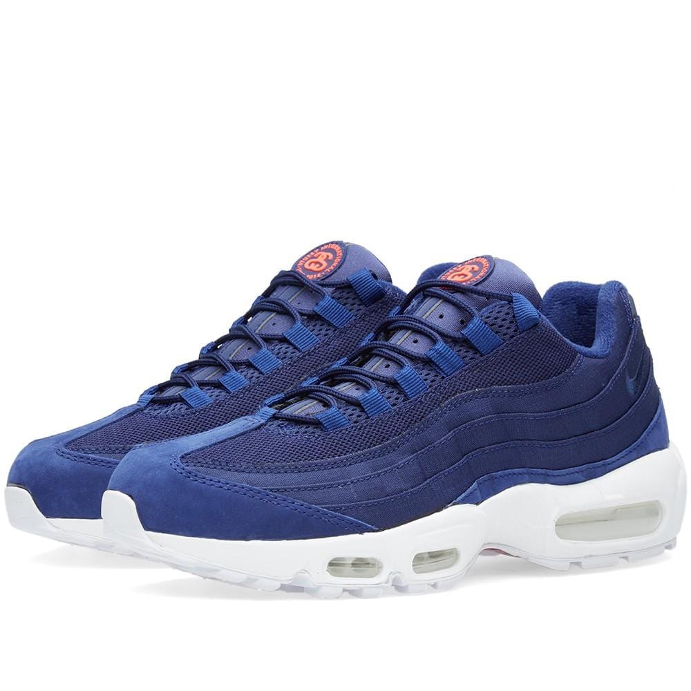 Stussy x Nike Air Max 95 Loyal Blue — UK 3 | EU 35.5 | US 3.5 — Lifestyle View