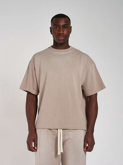 KAIZEN MARKET BLANK HEAVYWEIGHT FADE OUT TEE MOCHA — XS — Back View