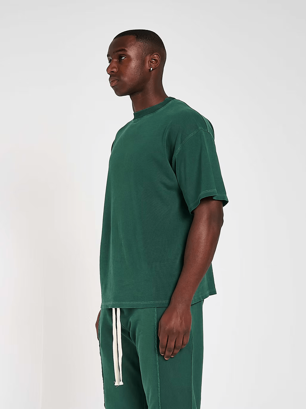 KAIZEN MARKET BLANK HEAVYWEIGHT TEE VINTAGE GREEN — XS — Back View