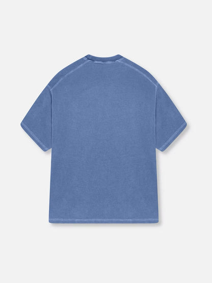 KAIZEN MARKET BLANK HEAVYWEIGHT VINTAGE BLUE TEE — XS — Side View