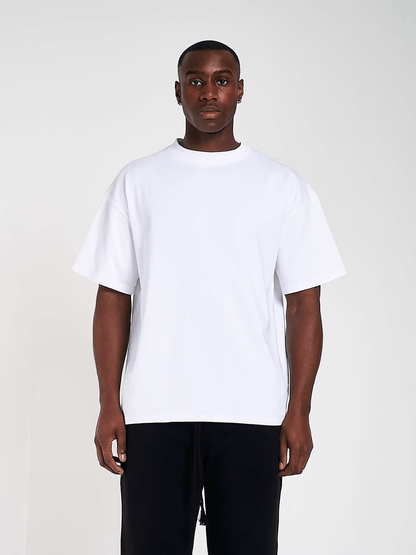 KAIZEN MARKET BLANK HEAVYWEIGHT TEE WHITE — XS — Top View