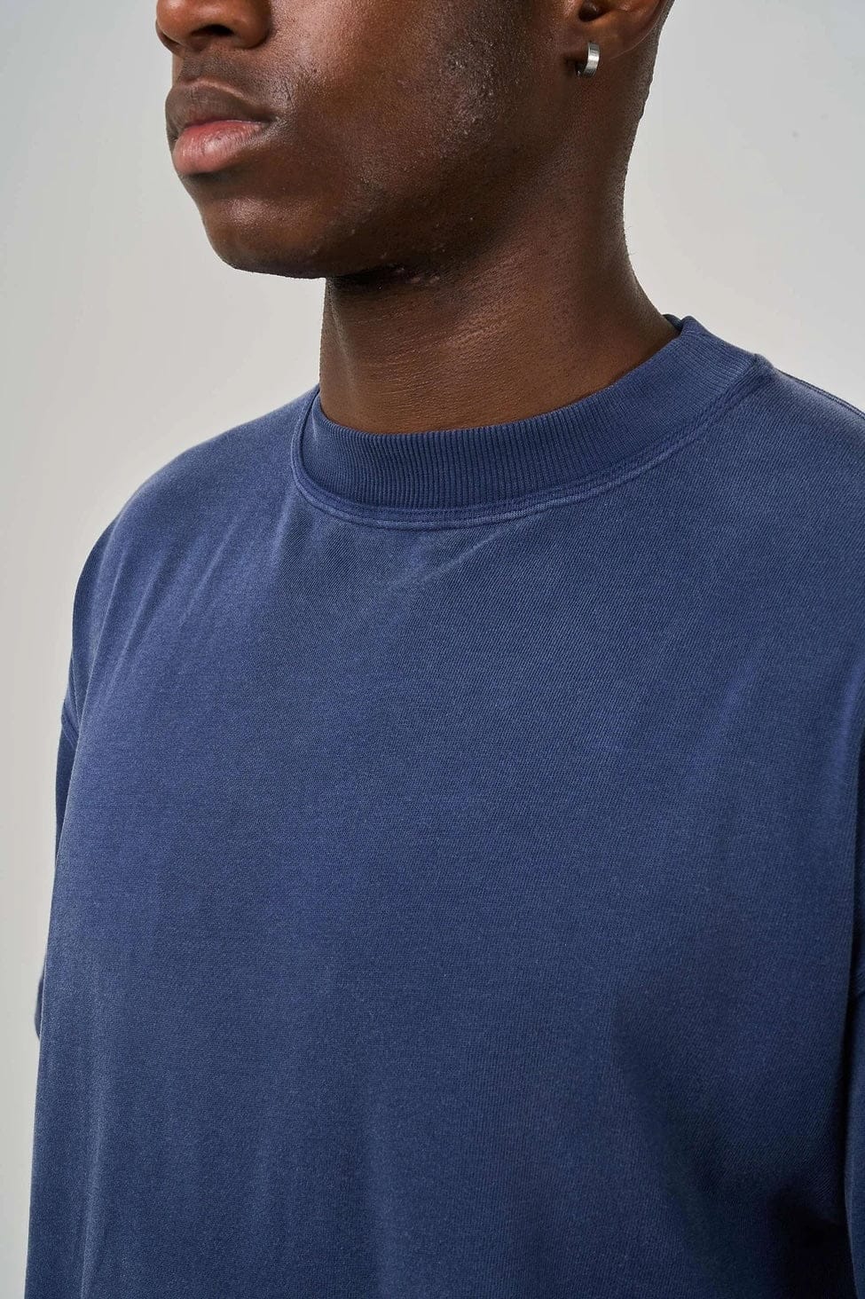 KAIZEN MARKET BLANK HEAVYWEIGHT FADE OUT TEE BLUE — XS — Top View