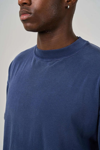 KAIZEN MARKET BLANK HEAVYWEIGHT FADE OUT TEE BLUE — XS — Top View