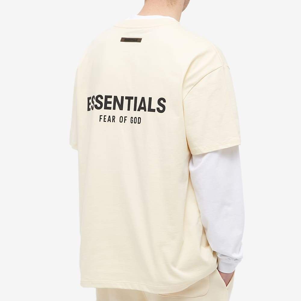 FEAR OF GOD ESSENTIALS T-shirt (SS21) Cream/Buttercream — XXS — Top View
