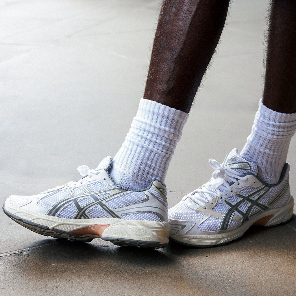 ASICS Gel 1130 'White Clay Grey' — UK 3 | EU 36 | US 4 — Lifestyle View
