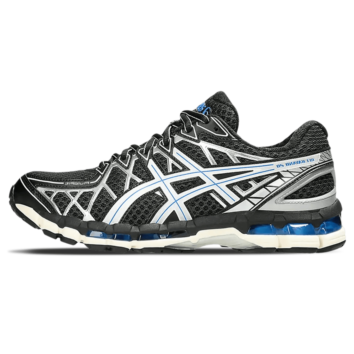 Asics Gel Kayano 20 'Black Silver Blue' — UK 3 | EU 36 | US 4 — Front View