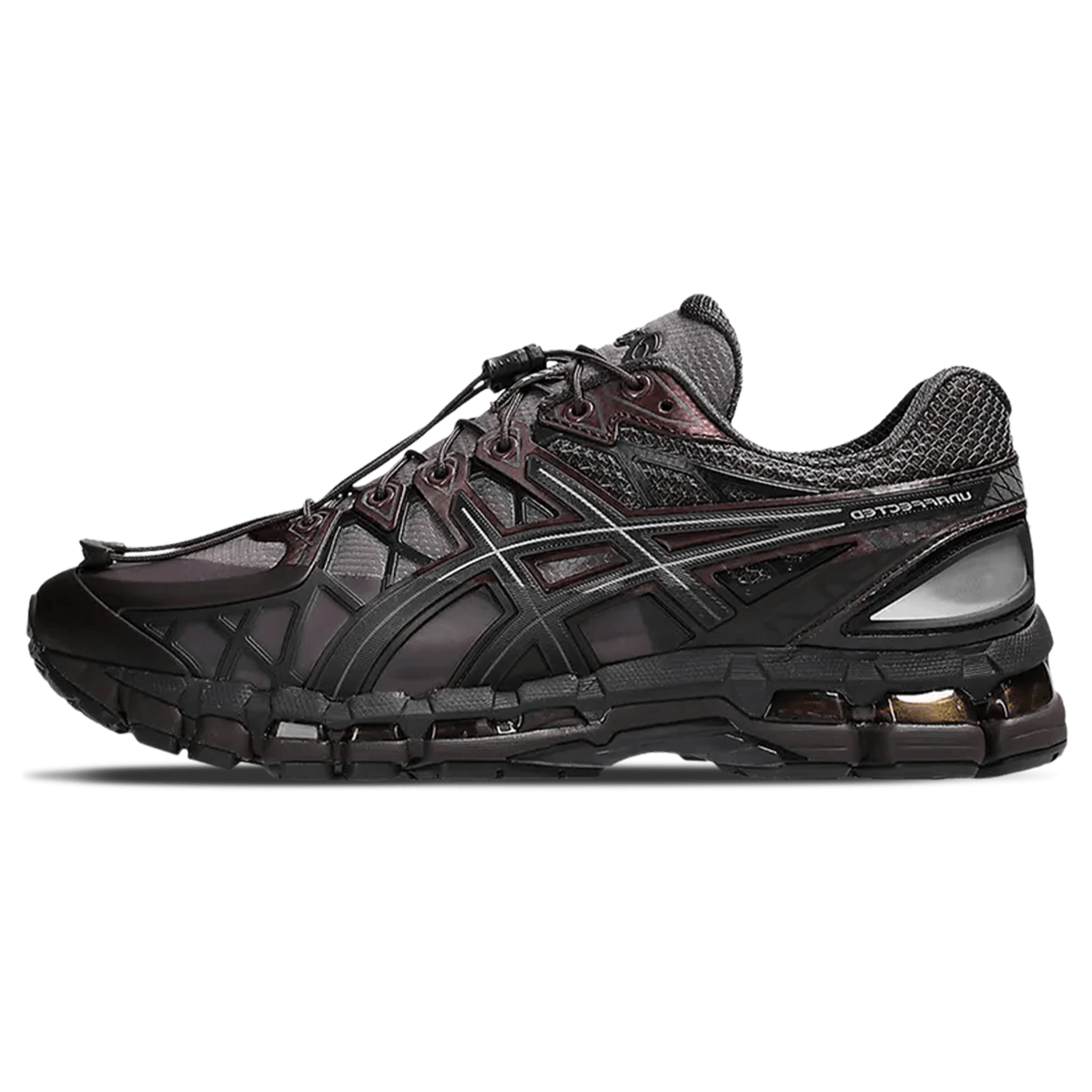 UNAFFECTED x Asics Gel Kayano 20 'Dark Cherry' — UK 3 | EU 36 | US 4 — Front View