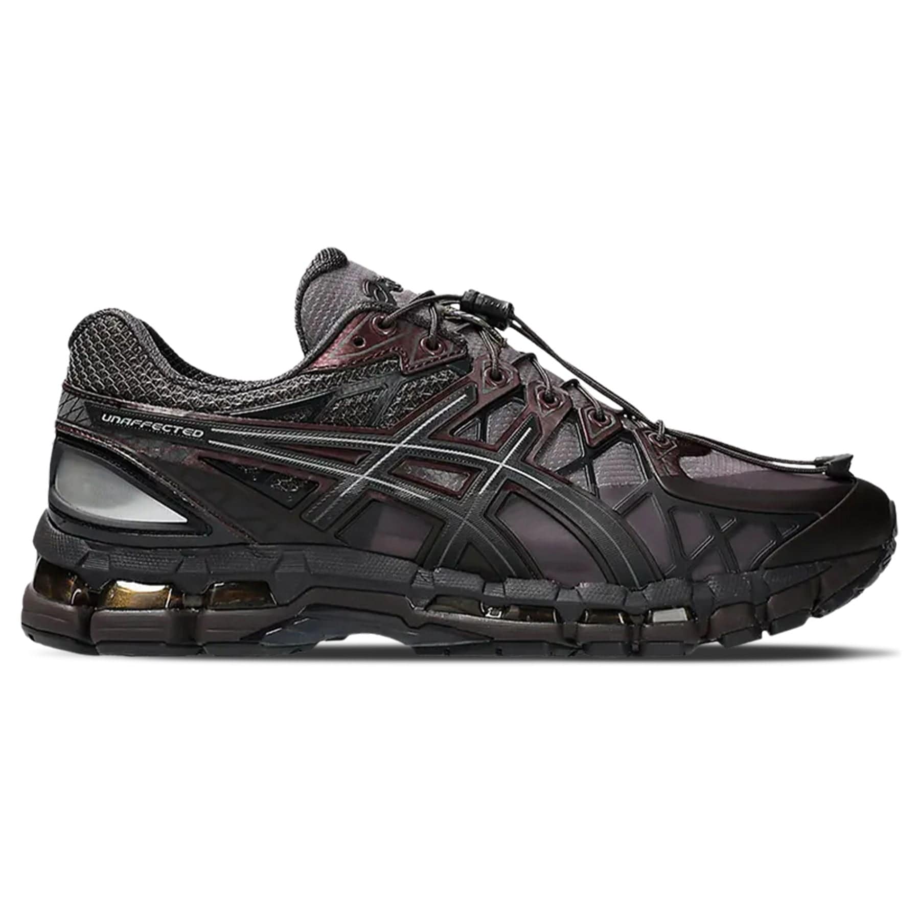 UNAFFECTED x Asics Gel Kayano 20 'Dark Cherry' — UK 3 | EU 36 | US 4 — Side View