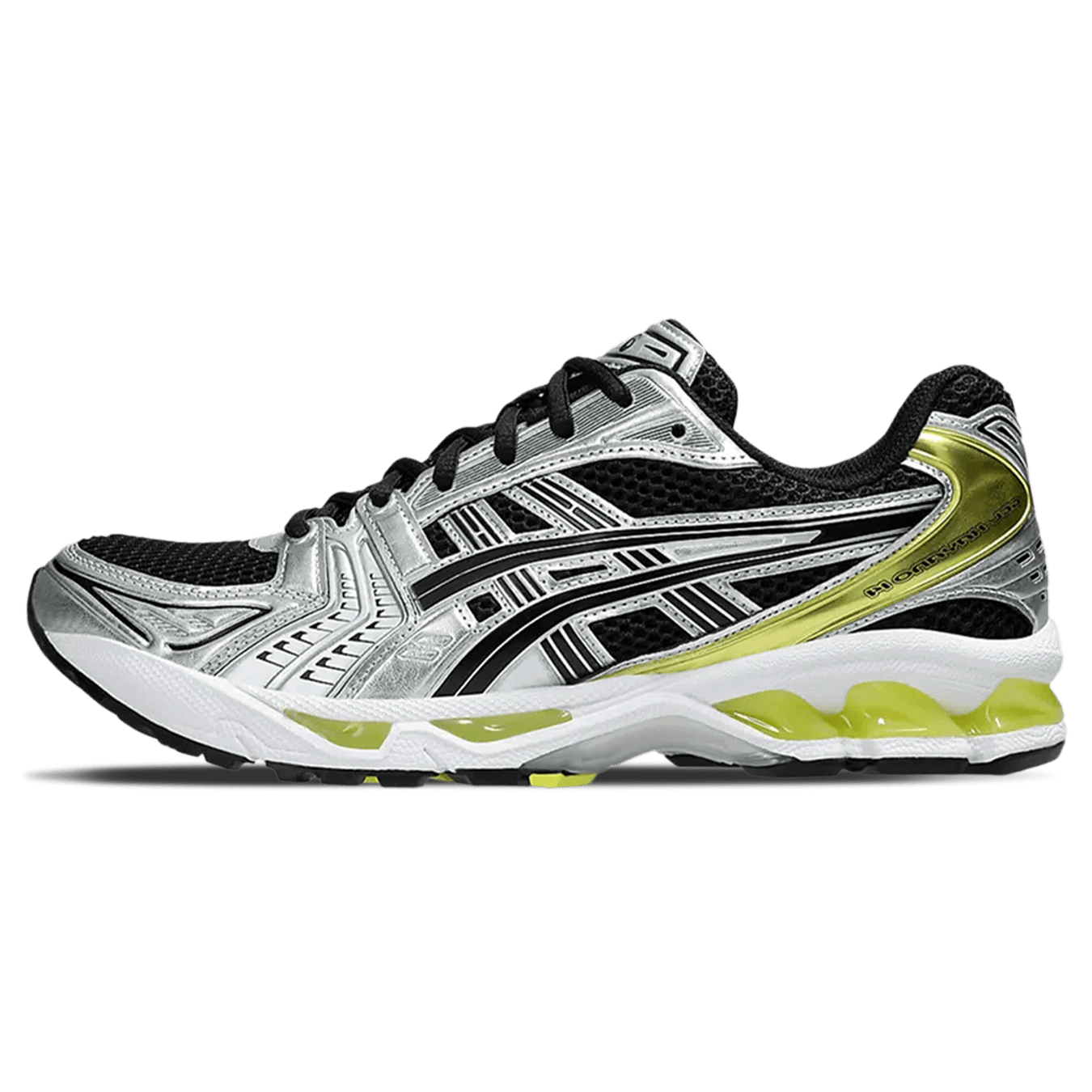 ASICS Gel Kayano 14 'Black Lemon Spark' — UK 3 | EU 36 | US 4 — Front View