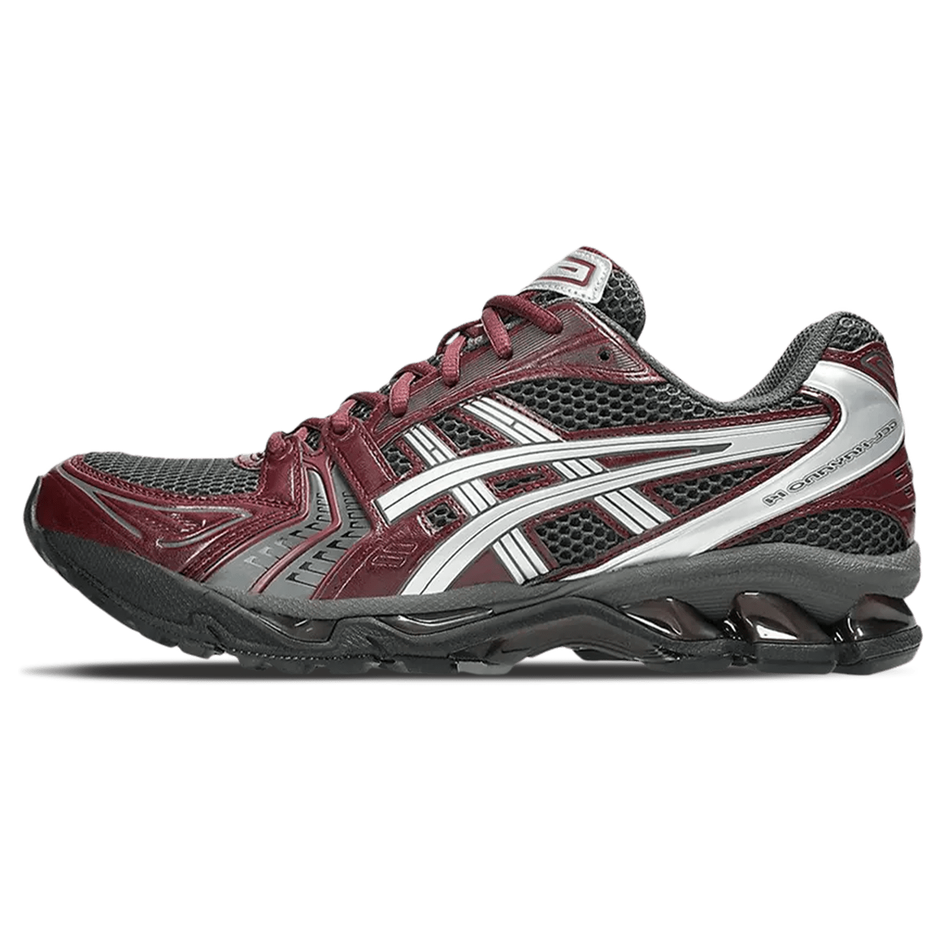 ASICS Gel Kayano 14 'Burgundy Obsidian Grey' — UK 3 | EU 36 | US 4 — Front View