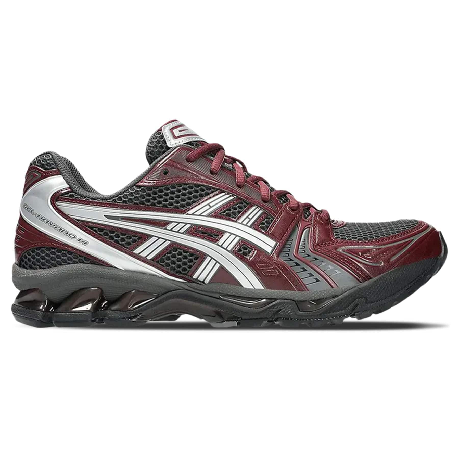 ASICS Gel Kayano 14 'Burgundy Obsidian Grey' — UK 3 | EU 36 | US 4 — Side View
