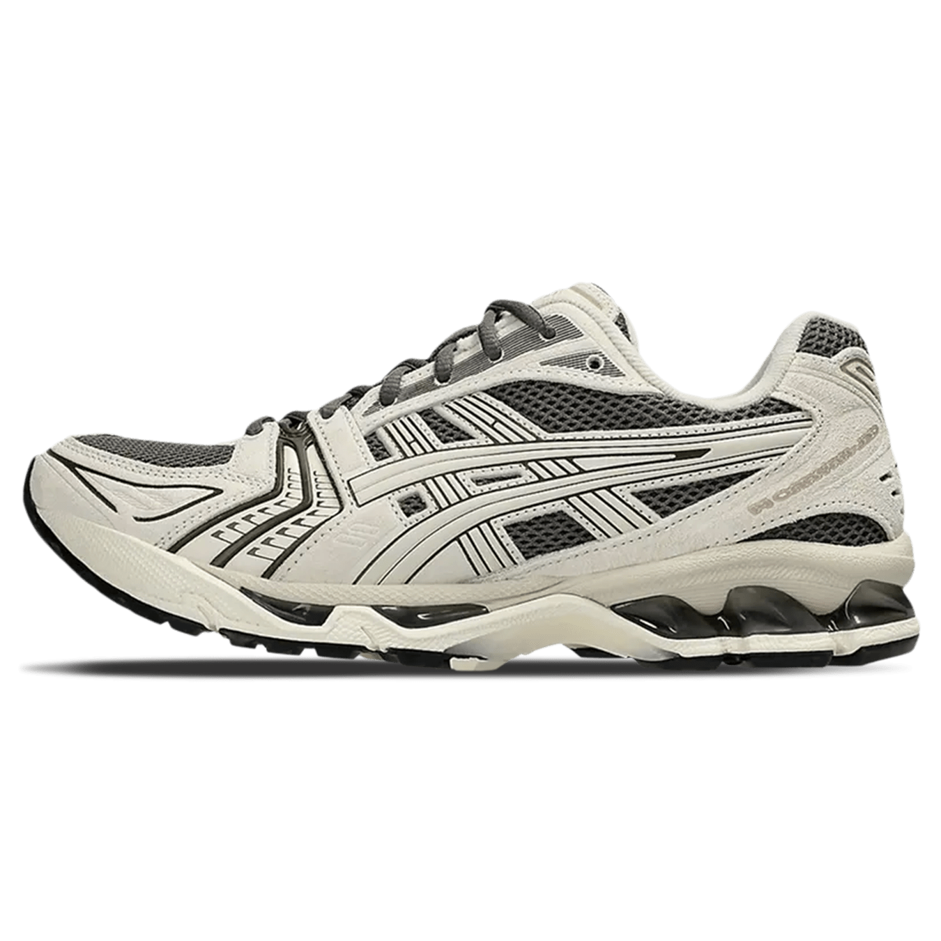 Asics Gel Kayano 14 'Truffle Grey Oatmeal' — UK 3 | EU 36 | US 4 — Front View