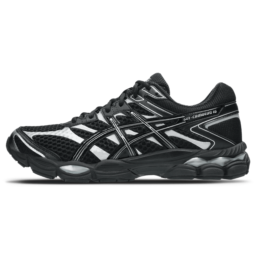 ASICS Gel Cumulus 16 'Black Black' — UK 3 | EU 36 | US 4 — Front View
