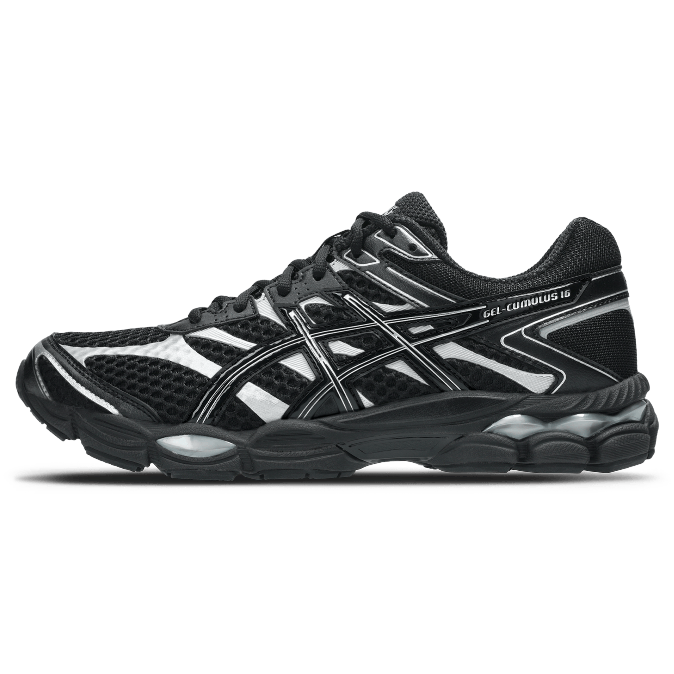 ASICS Gel Cumulus 16 'Black Black' — UK 3 | EU 36 | US 4 — Front View