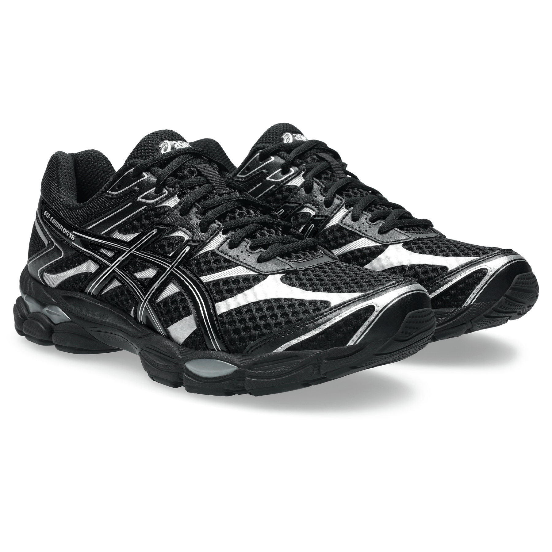 ASICS Gel Cumulus 16 'Black Black' — UK 3 | EU 36 | US 4 — Back View