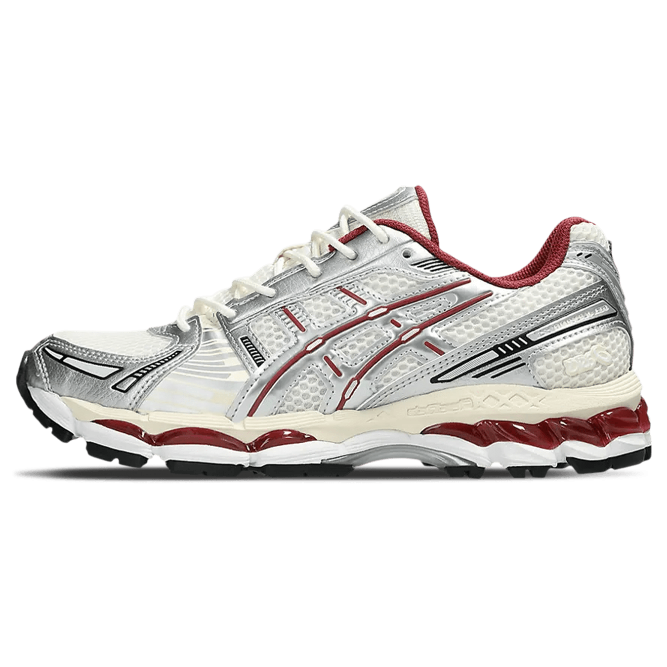 ASICS Gel Kayano 12.1 'Silver Red' — UK 3 | EU 36 | US 4 — Front View