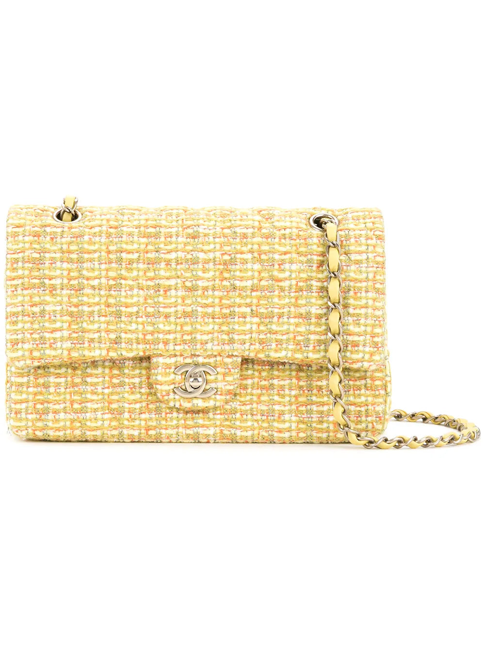 Chanel Pre Owned Tweed Shoulder Bag — Same as shown — Size One Size — Front View