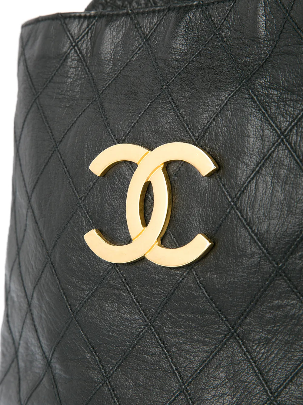 Chanel Pre Owned Drawstring Quilted Chain Shoulder Bag — Same as shown — Size One Size — Top View