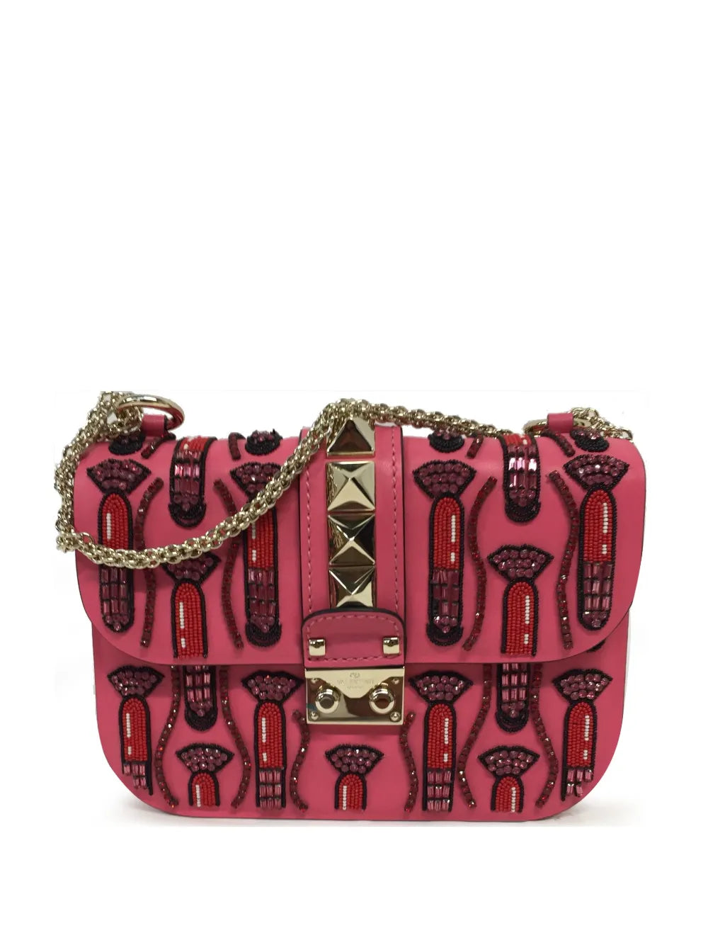 Valentino Garavani Glam Lock Shoulder Bag — Same as shown — Size One Size — Front View
