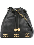 Chanel Pre Owned 1994 1996 Logos Drawstring Shoulder Bag — Same as shown — Size One Size — Front View