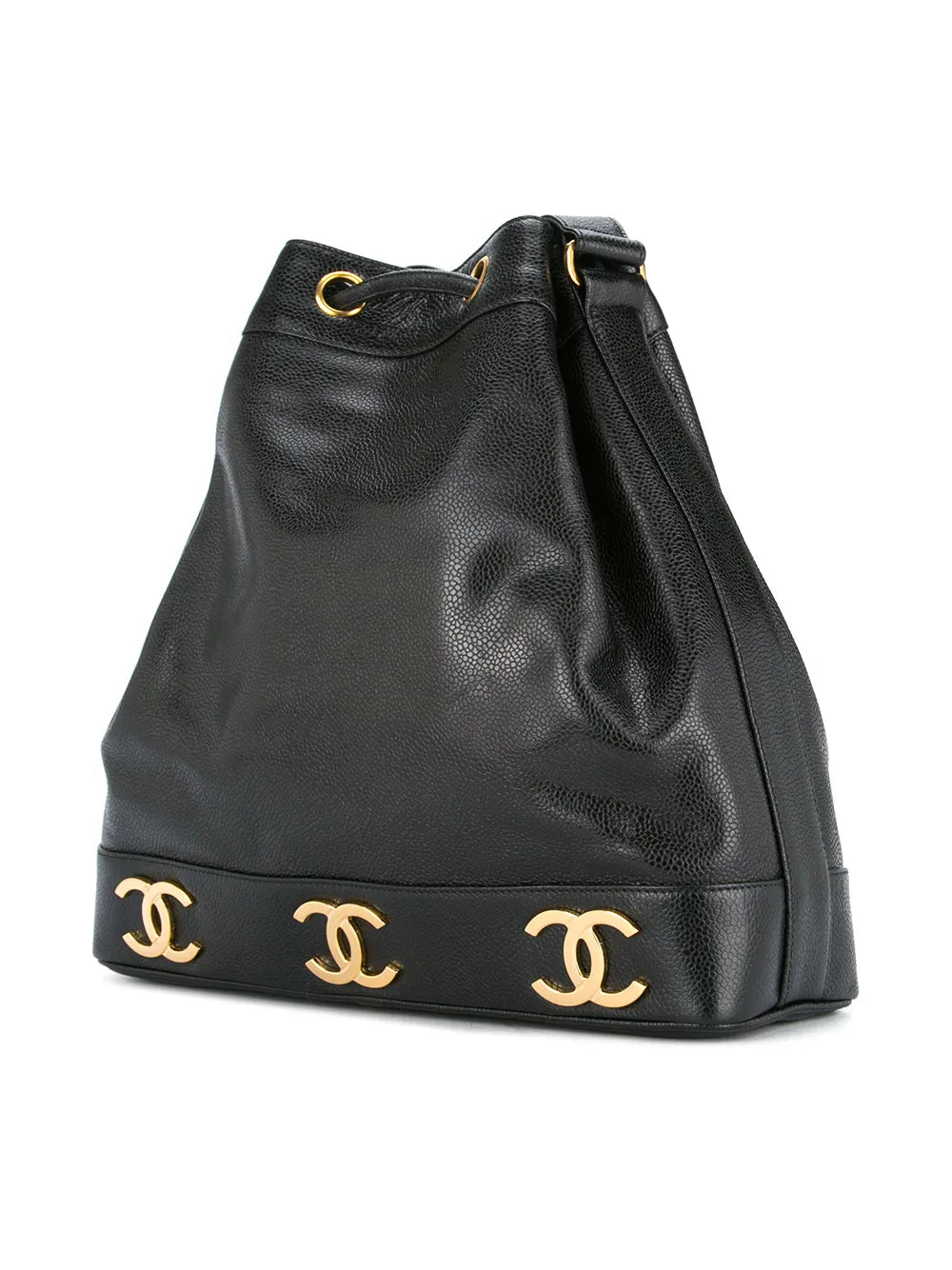 Chanel Pre Owned 1994 1996 Logos Drawstring Shoulder Bag — Same as shown — Size One Size — Back View