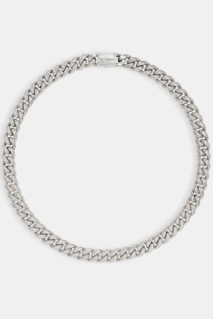 Cernucci Miami Cuban Link Chain - 12mm - White — 18" — Top View