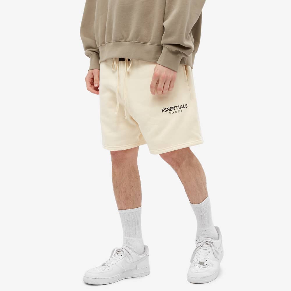 FEAR OF GOD ESSENTIALS Shorts (SS21) Cream/Buttercream — XXS — Top View