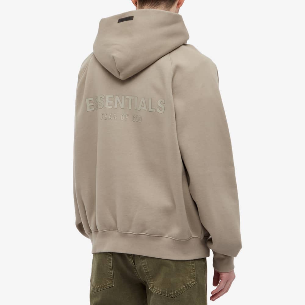 FEAR OF GOD ESSENTIALS Pull-Over Hoodie (SS21) Moss/Goat — XXS — Top View