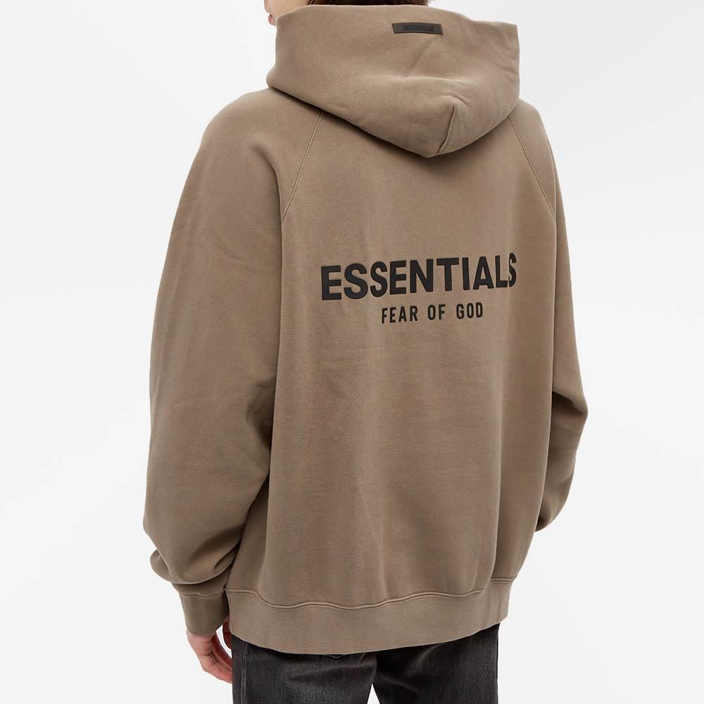 FEAR OF GOD ESSENTIALS Pull-Over Hoodie (SS21) Taupe — XXS — Back View