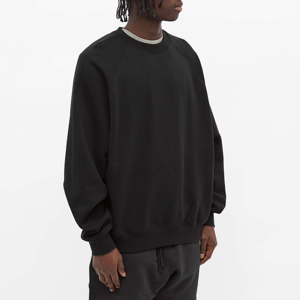 FEAR OF GOD ESSENTIALS Pull-Over Crewneck (SS21) Black/Stretch Limo — XXS — Back View