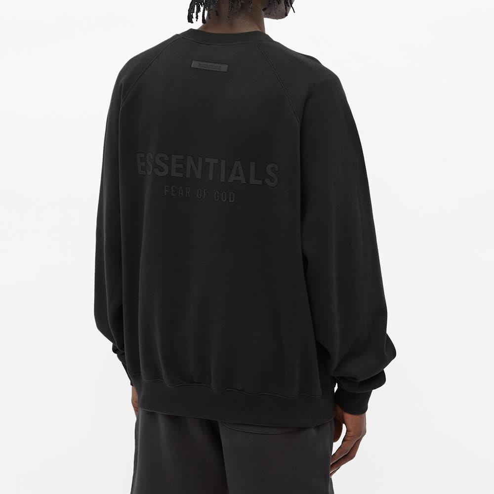 FEAR OF GOD ESSENTIALS Pull-Over Crewneck (SS21) Black/Stretch Limo — XXS — Top View