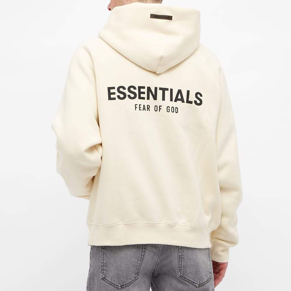 FEAR OF GOD ESSENTIALS Pull-Over Hoodie (SS21) Cream/Buttercream — XXS — Top View