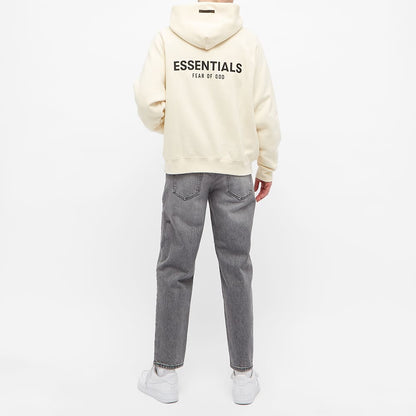 FEAR OF GOD ESSENTIALS Pull-Over Hoodie (SS21) Cream/Buttercream — XXS — Detail View