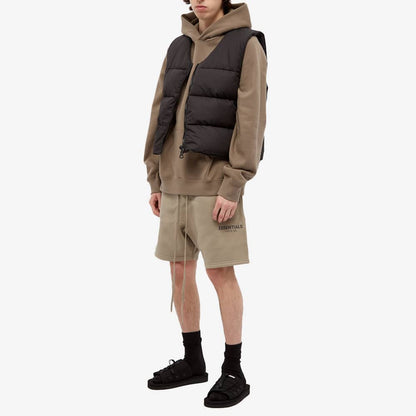 FEAR OF GOD ESSENTIALS Shorts (SS21) Moss/Goat — XXS — Top View