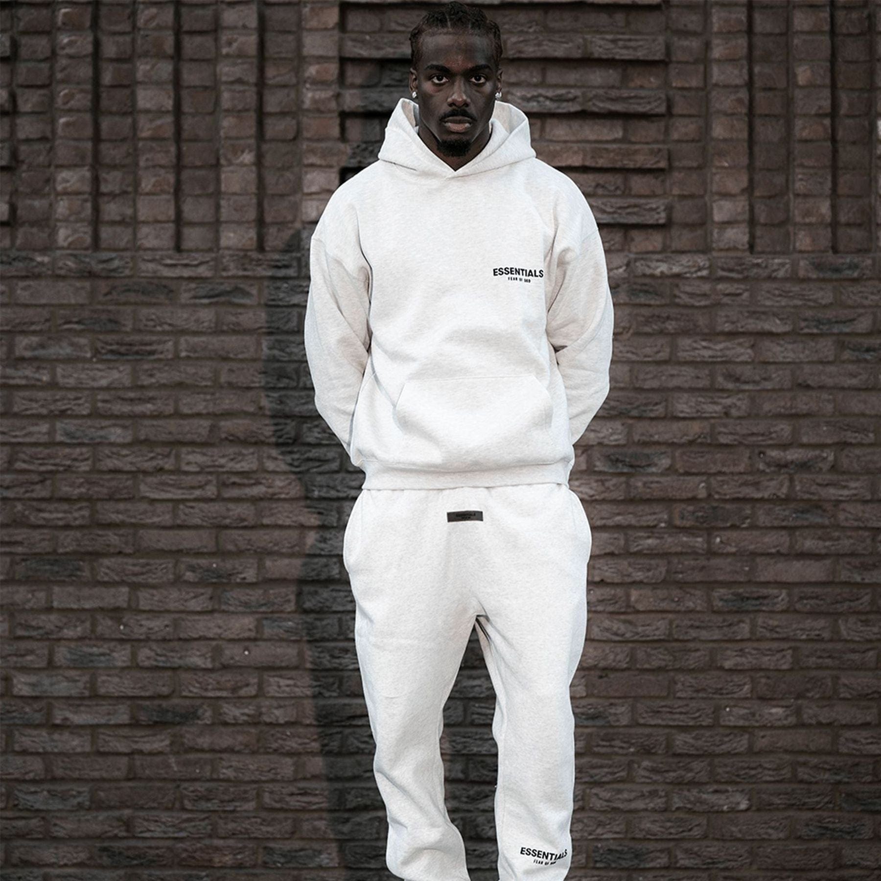 Fear of God Essentials Sweatpants 'Light Oatmeal' (SS22) — XXS — Back View