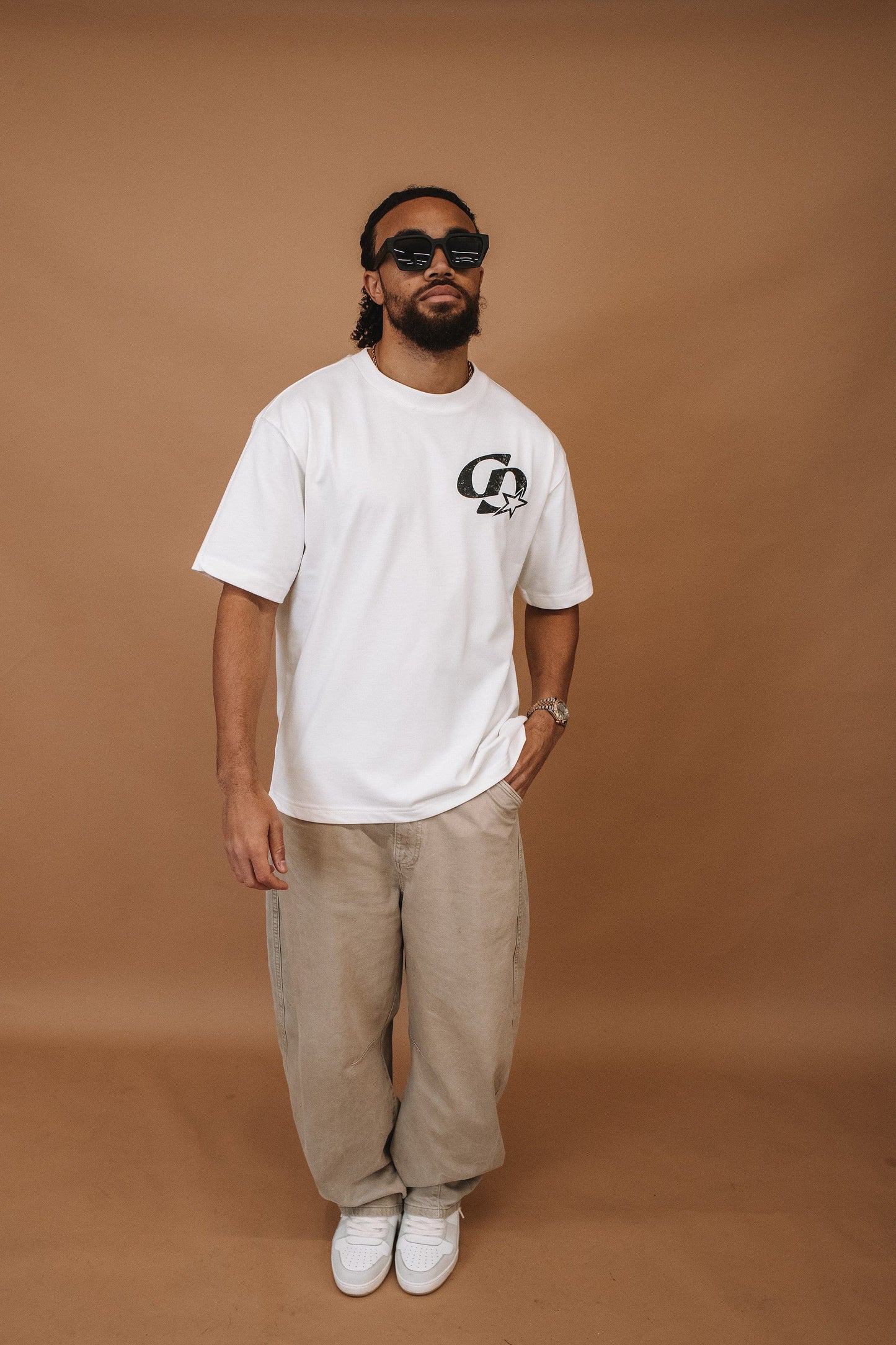 Cardair CD Star T Shirt - White — S — Side View