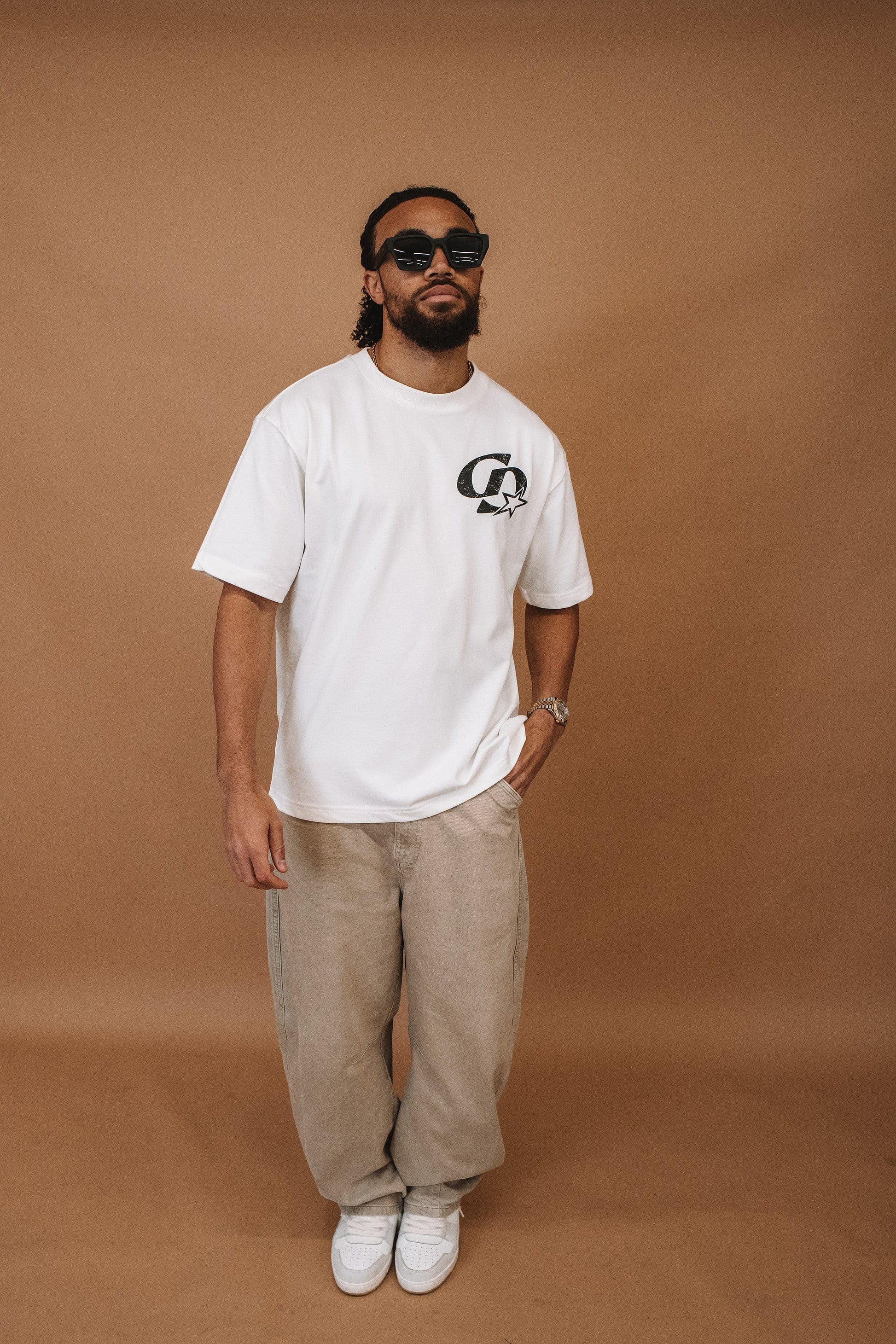 Cardair CD Star T Shirt - White — S — Side View