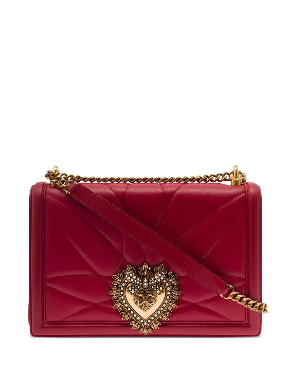 Dolce Gabbana Large Devotion Quilted Shoulder Bag — Same as shown — Size One Size — Front View