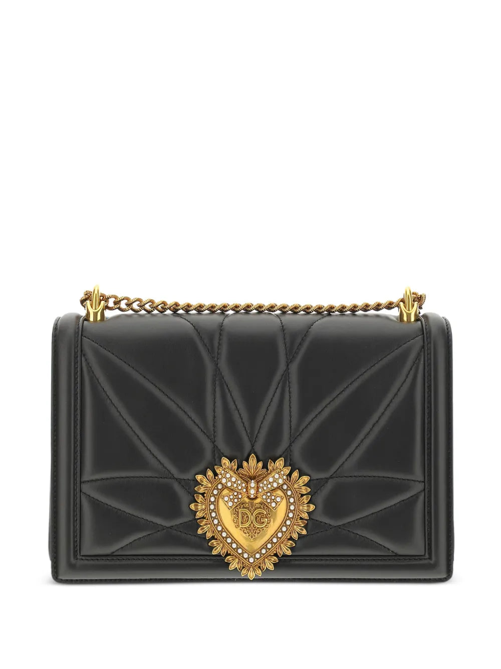 Dolce Gabbana Large Devotion Quilted Shoulder Bag — Same as shown — Size One Size — Front View