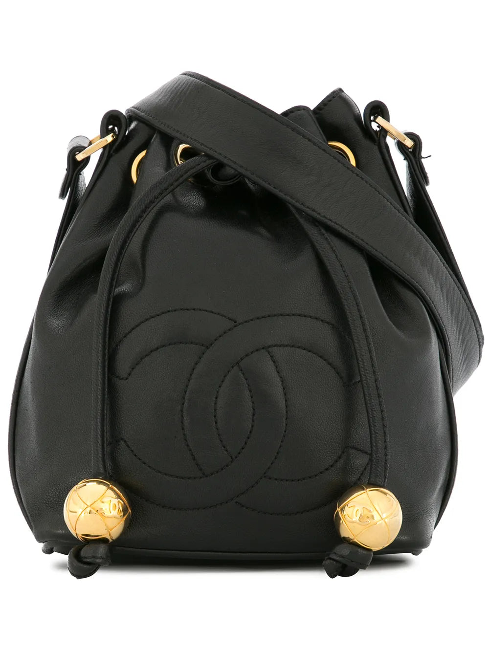 Chanel Pre Owned 1994 1996 Drawstring Chain Mini Shoulder Bag — Same as shown — Size One Size — Front View