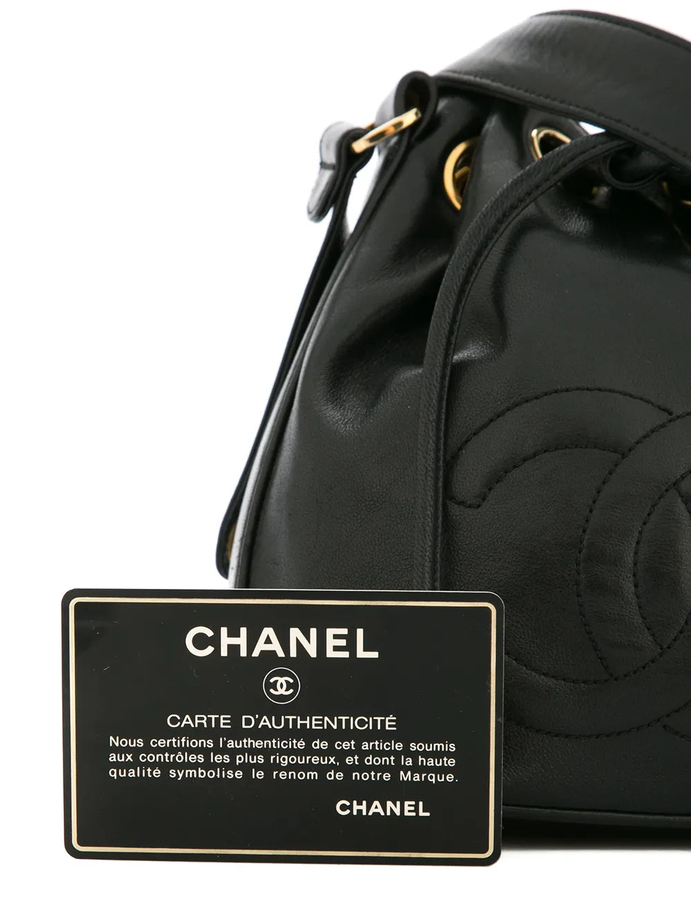 Chanel Pre Owned 1994 1996 Drawstring Chain Mini Shoulder Bag — Same as shown — Size One Size — Lifestyle View