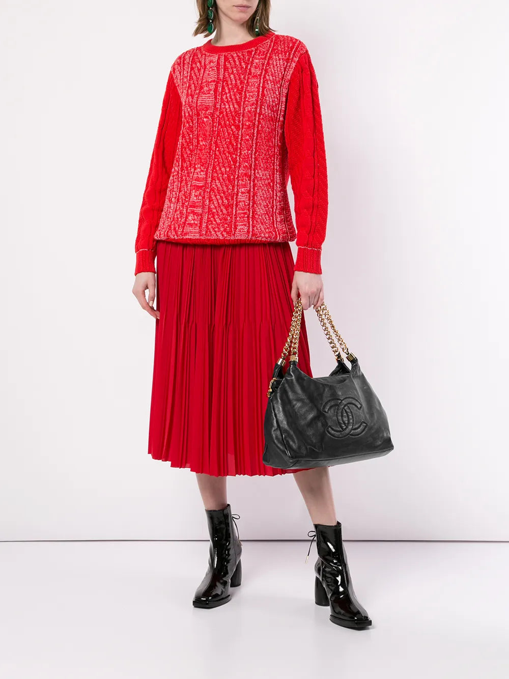 Chanel Pre Owned Chain Shoulder Bag — Same as shown — Size One Size — Side View