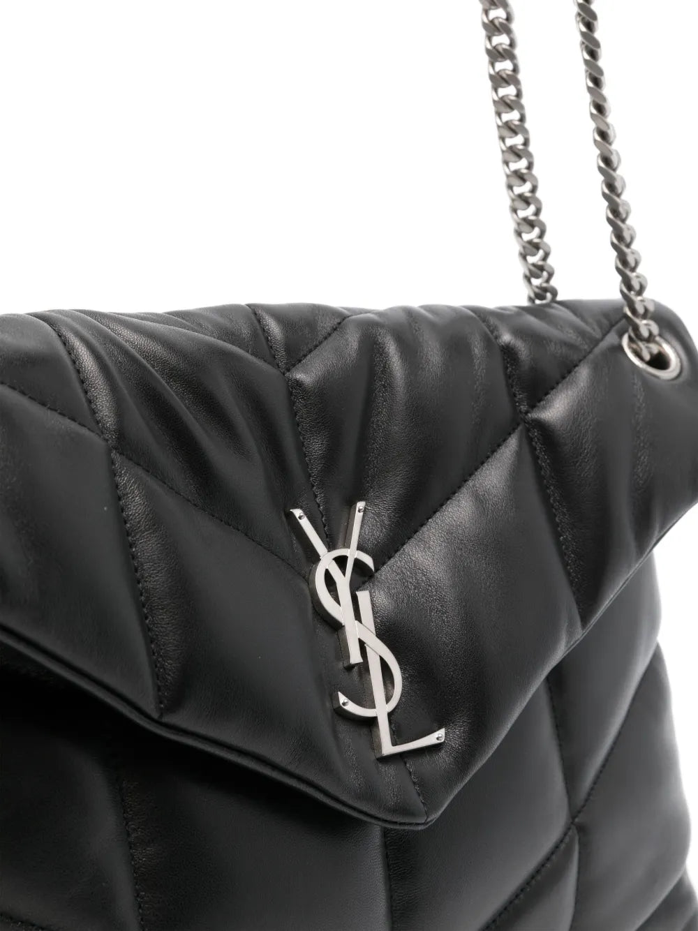 Saint Laurent Medium Loulou Leather Shoulder Bag — Same as shown — Size One Size — Top View