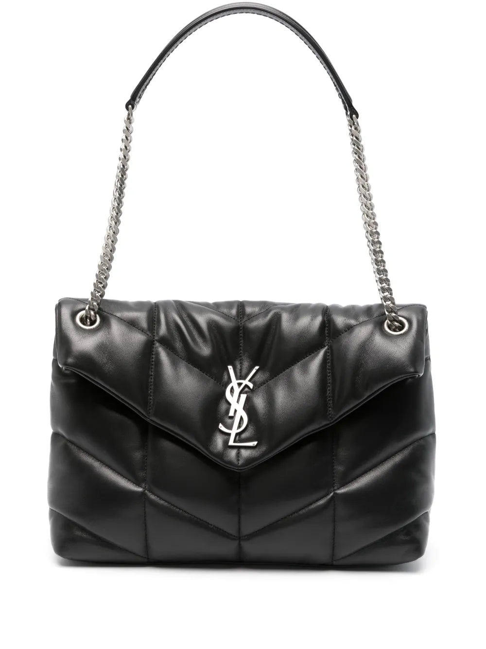 Saint Laurent Medium Loulou Leather Shoulder Bag — Same as shown — Size One Size — Front View
