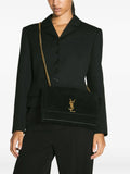 Saint Laurent Medium Kate Logo Plaque Shoulder Bag — Same as shown — Size One Size — Front View