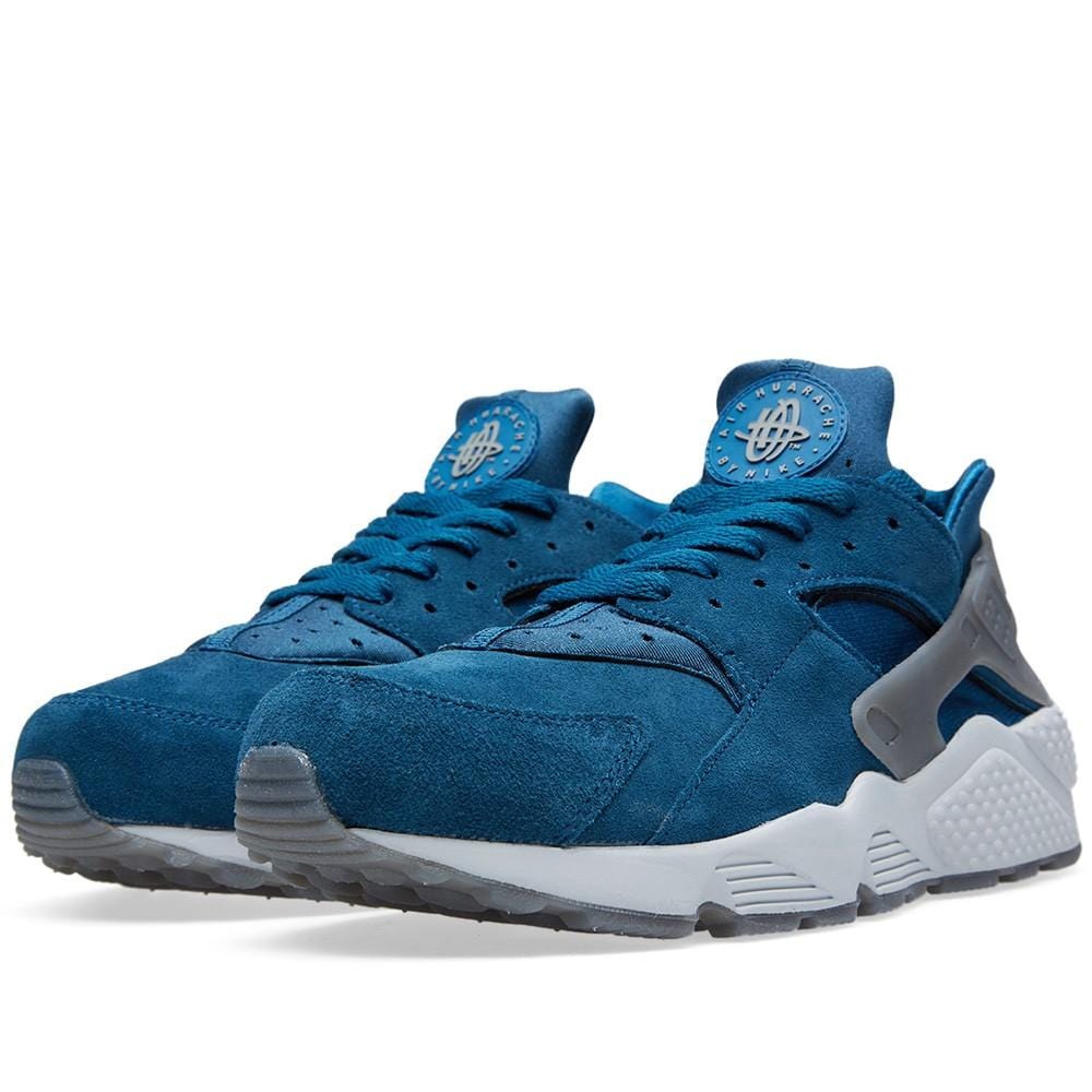 Nike Air Huarache Blue Force & Cool Grey — UK 3 | EU 35.5 | US 3.5 — Side View