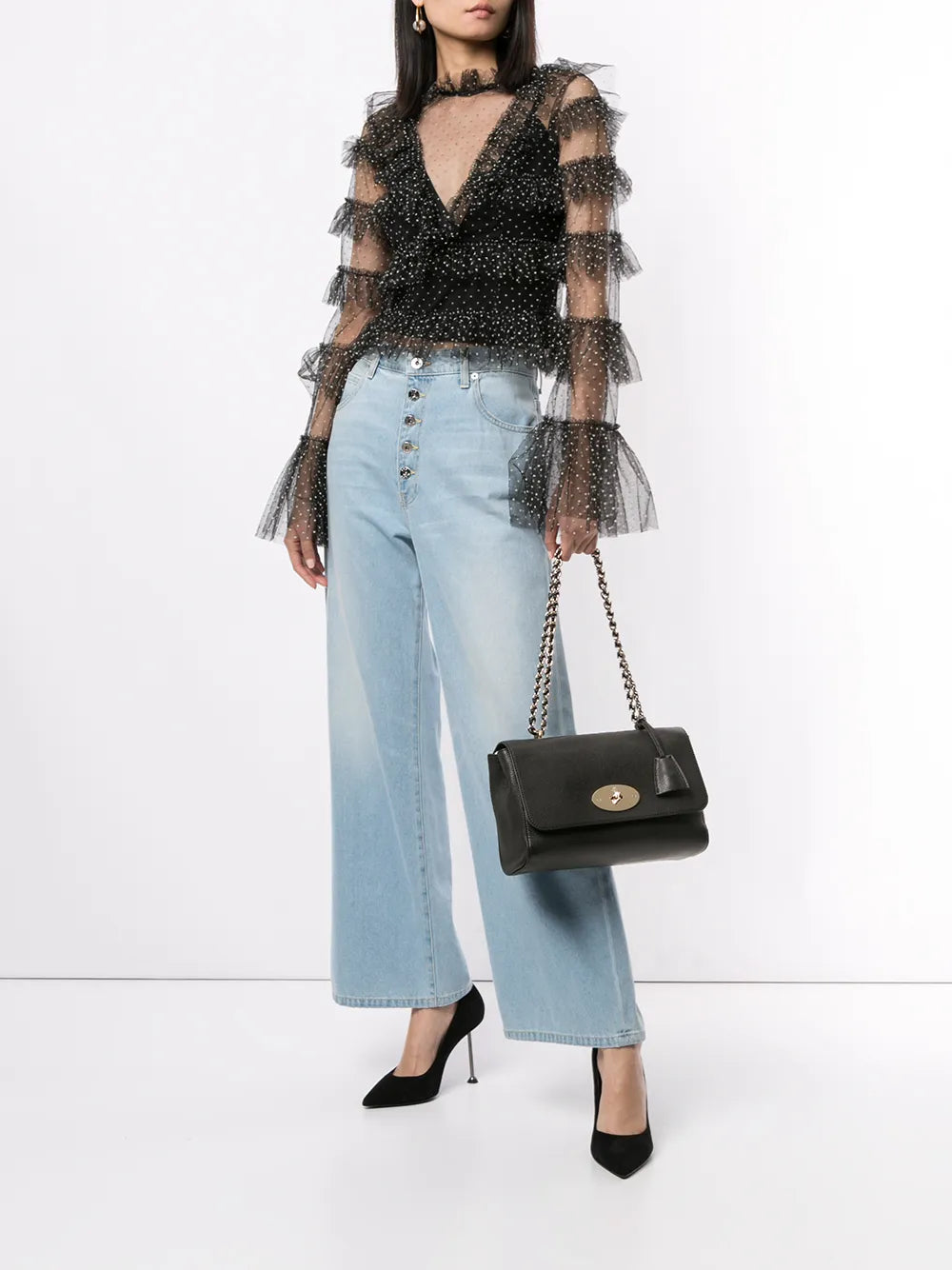 Mulberry Lily Leather Shoulder Bag — Same as shown — Size One Size — Side View